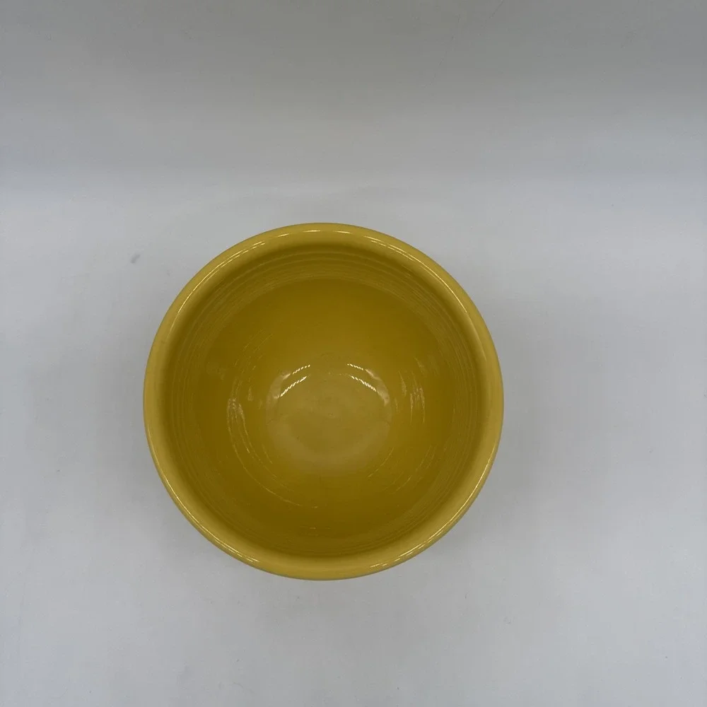 Vintage Fiestaware Yellow Nesting Mixing Bowl Fiesta w/ Rings ~6